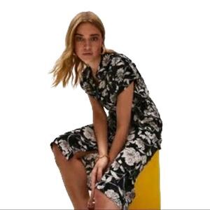 Forcast Australia Black Flutter Sleeve floral Dress Size 12